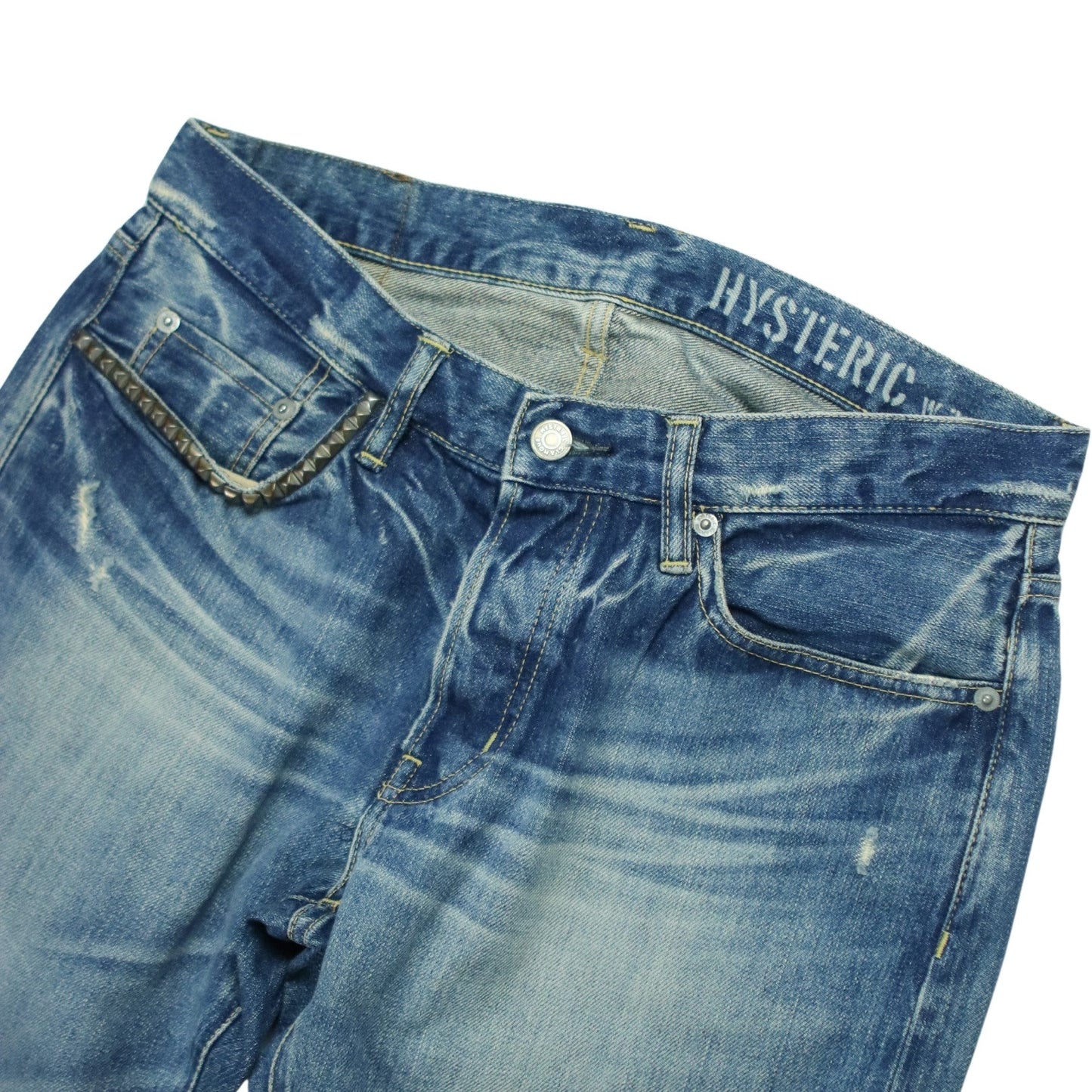 HYSTERIC GLAMOUR STUDDED DENIM