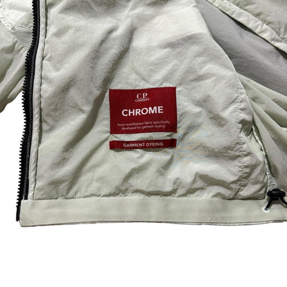 CP Company Lime Green Nylon Goggle Jacket | Large, Green