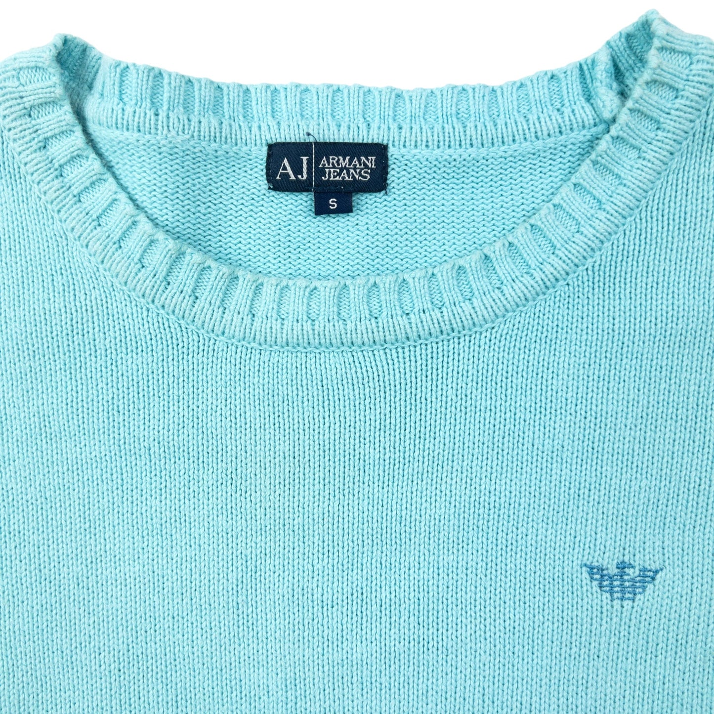 Vintage 2000s Armani Jeans Wool Knit Jumper Womens Size S | Small, Blue