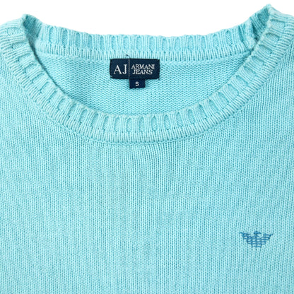 Vintage 2000s Armani Jeans Wool Knit Jumper Womens Size S | Small, Blue