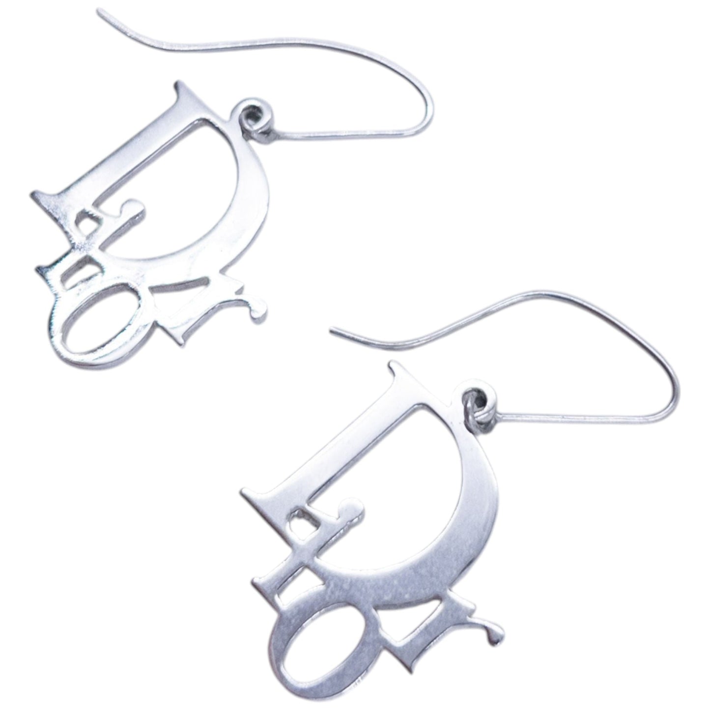 Vintage 2000s Dior Silver Logo Earrings