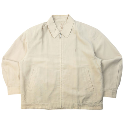 Vintage 90s YSL Yves Saint Laurent Harrington Jacket Size S | Small, Beige