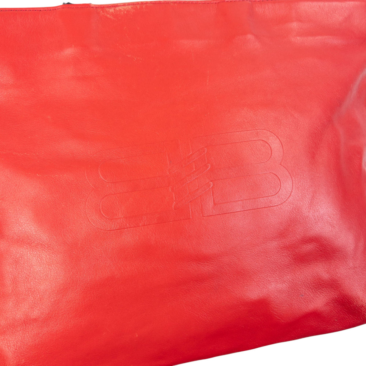 Vintage 90s Balenciaga Logo Leather Handbag | O/S, Red