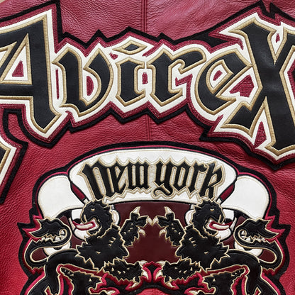 Avirex New York Lions Leather Varsity Jacket - M