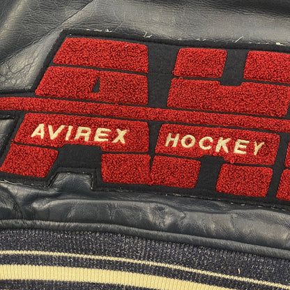 Avirex Hockey League Leather Varsity Jacket - M