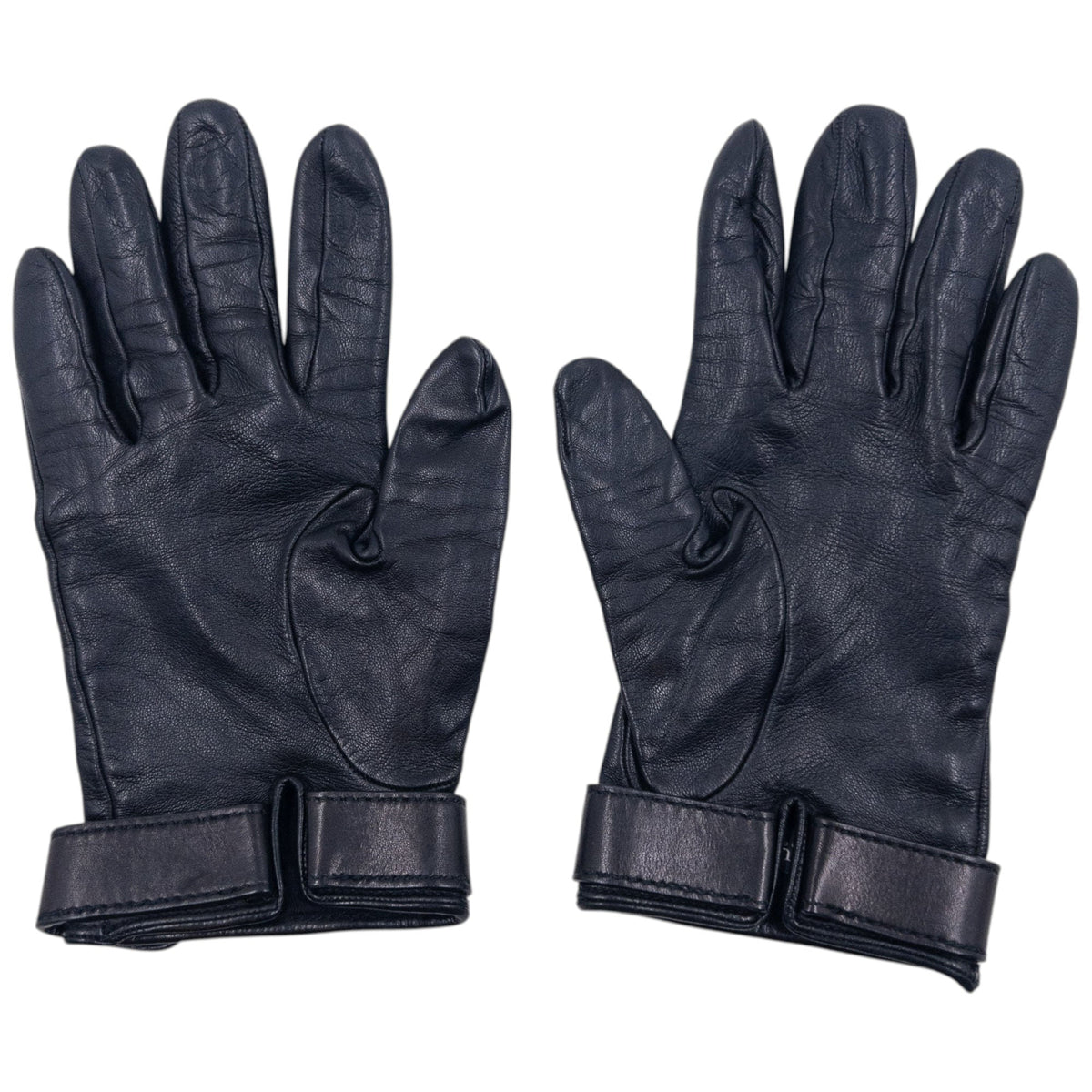 Vintage 2000s Gucci Bow Detail Leather Gloves Size M | O/S, Black