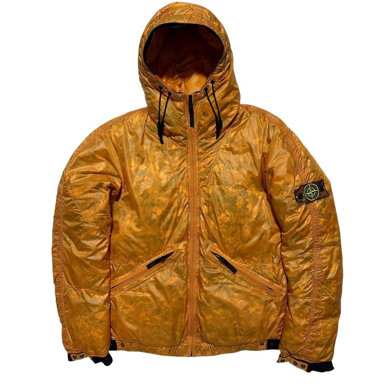 Stone Island Orange Camo Goose Down Jacket