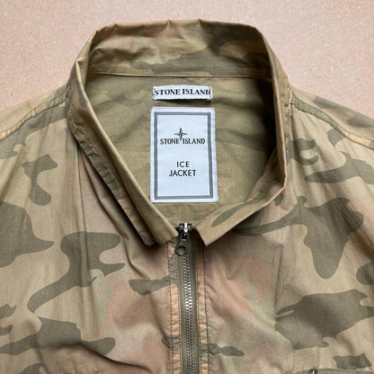 S/S 1989 Cotton Poplin Ice Camouflage Bomber Jacket