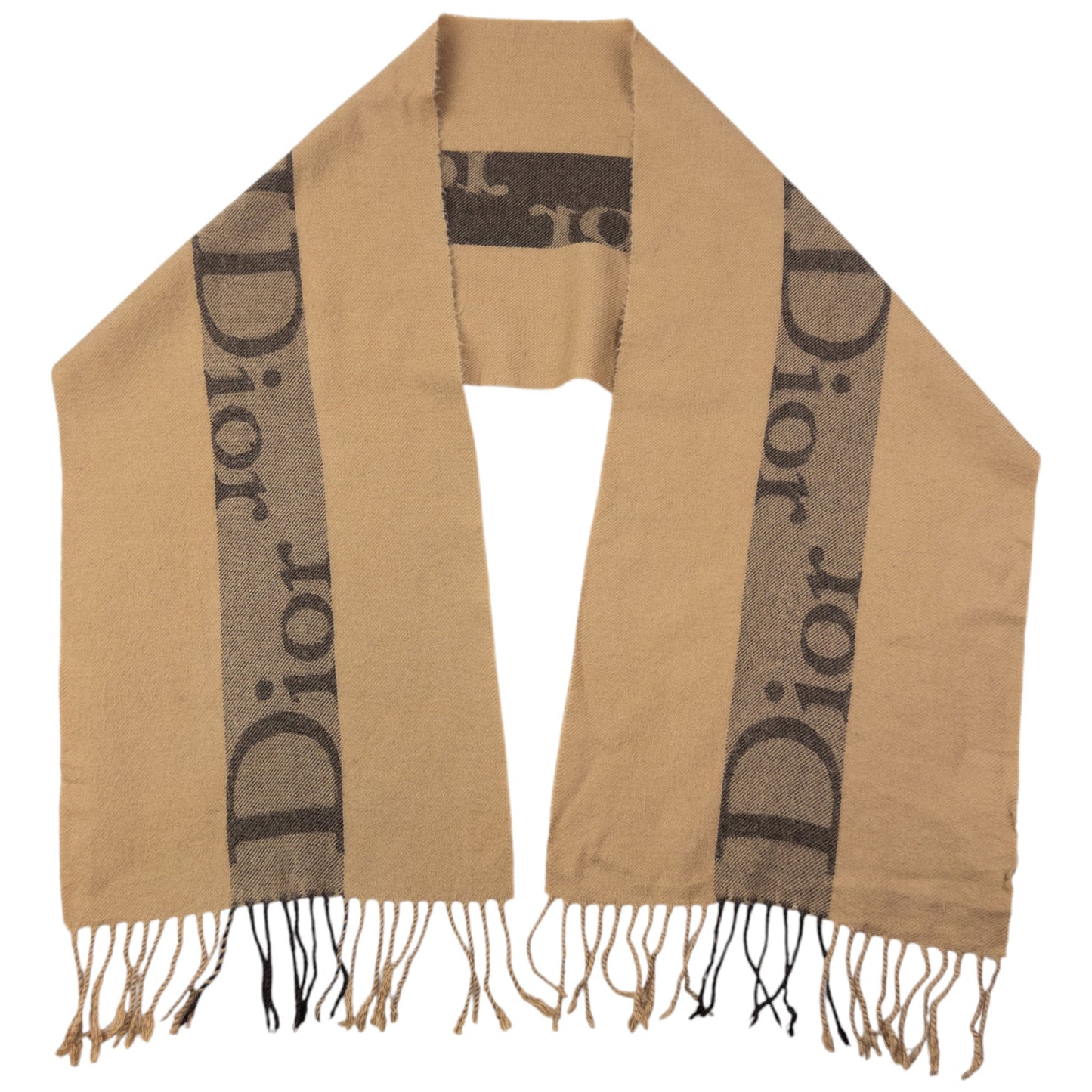 Vintage 2000s Dior Wool Tassel Scarf