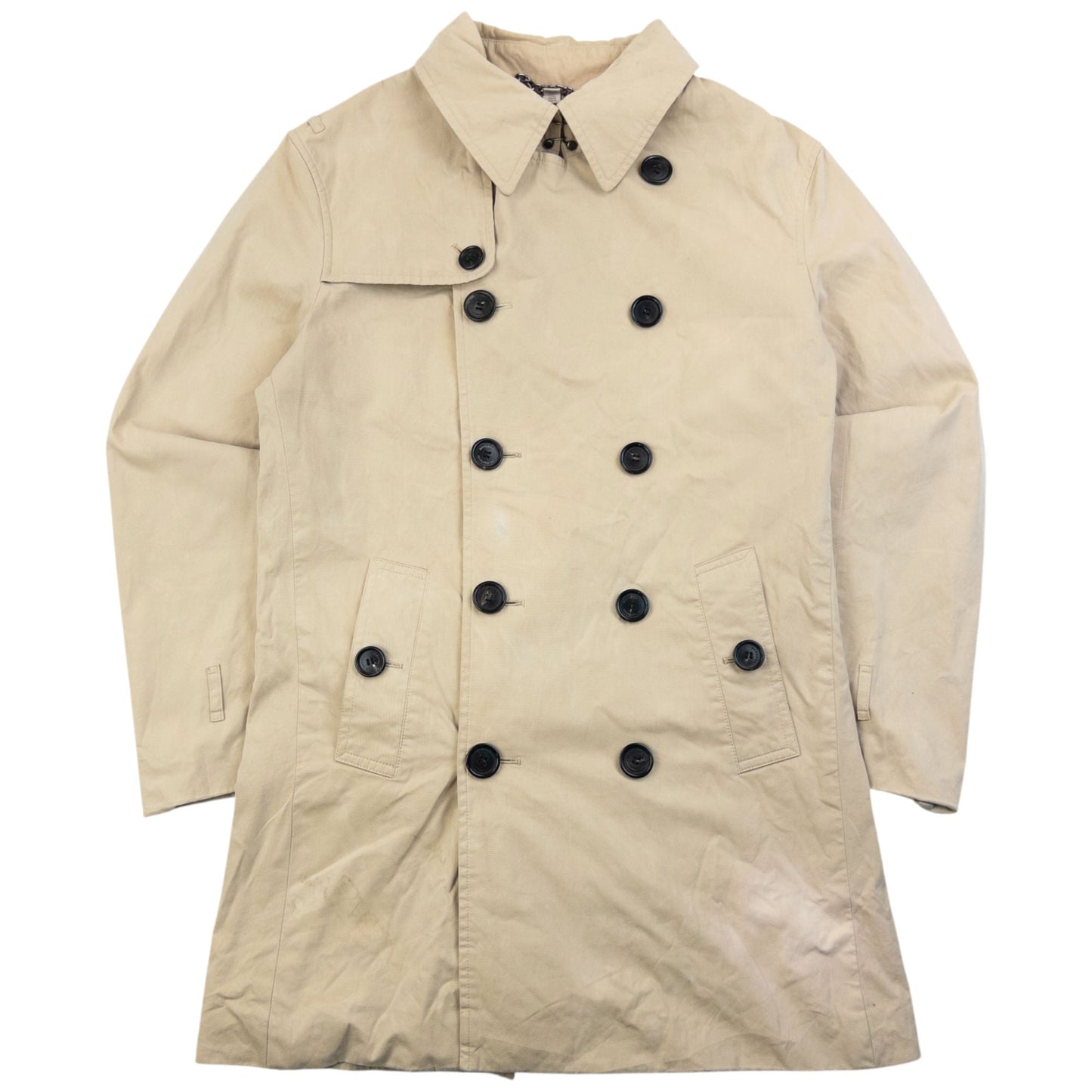 Vintage Burberry Nova Check Lined Trench Jacket Womens Size M | Medium, Beige