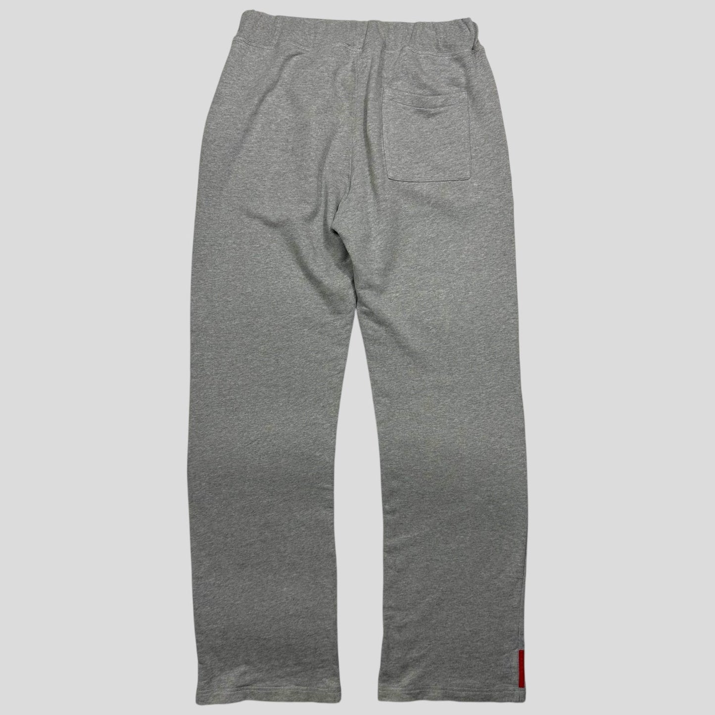 Prada Sport 2008 Baggy Grey Heavy Cotton Logo Joggers - XL