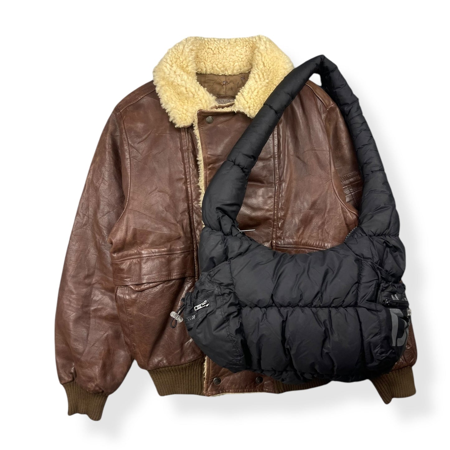 2000's DKNY Jeans Padded Shoulder Bag | O/S, Black