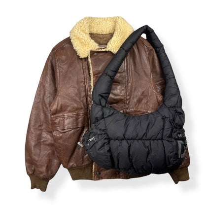 2000's DKNY Jeans Padded Shoulder Bag | O/S, Black
