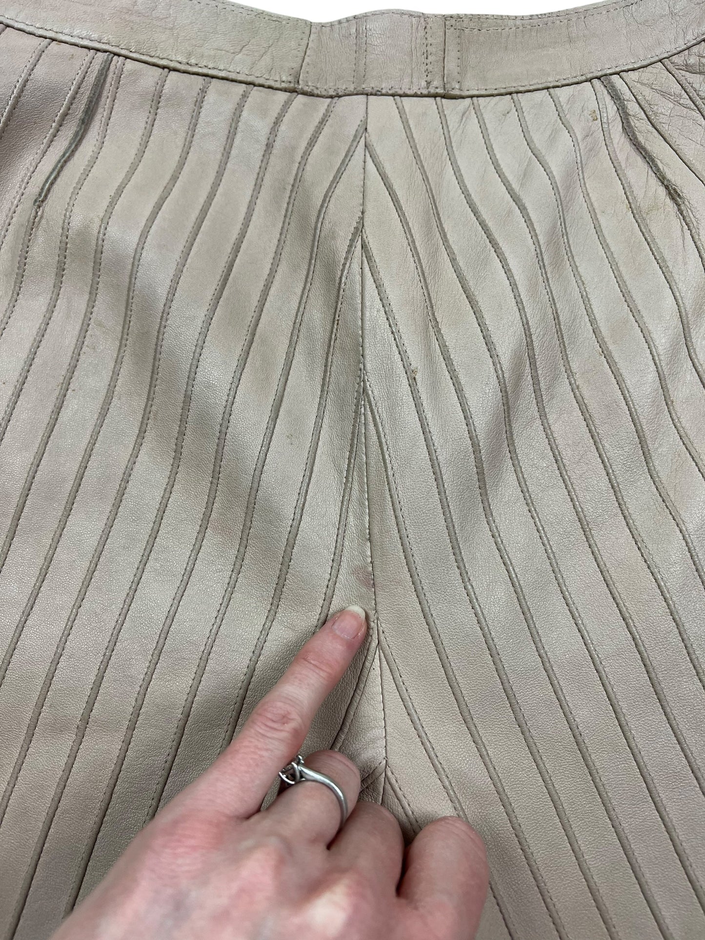 Gucci F/W 1999 leather pinstripe trousers Tom Ford era