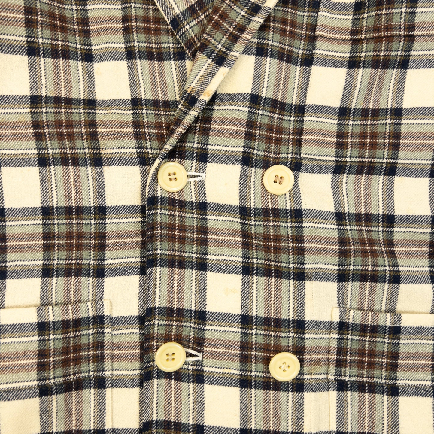 Vintage 90s Yohji Yamamoto Checkered Wool Jacket Size M | Medium, Red