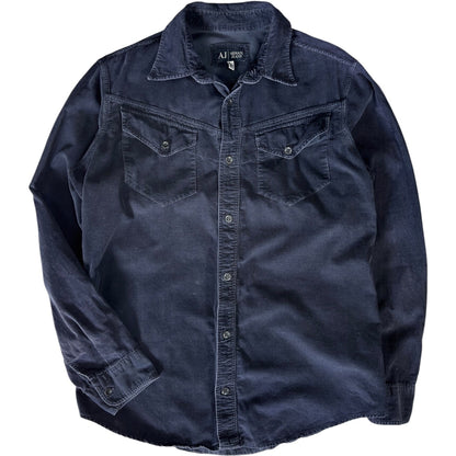 Armani Jeans 00’s Mini Corduroy Shirt S | Small, Navy