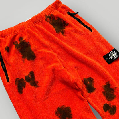 Stone Island Compass-motif Hand Sprayed Fleece Track Pants L