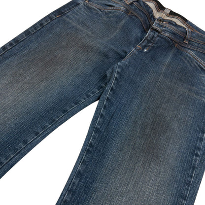 Vintage Marithe + Francois Girbaud Graphic Cropped Denim Jeans Size W36