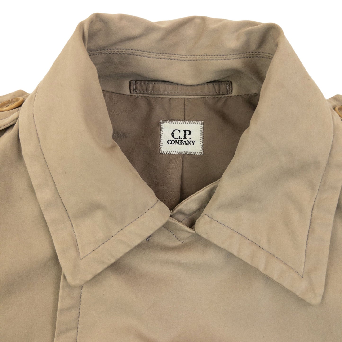 Vintage 2009 CP Company Button Up Trench Jacket Size L | Large, Beige