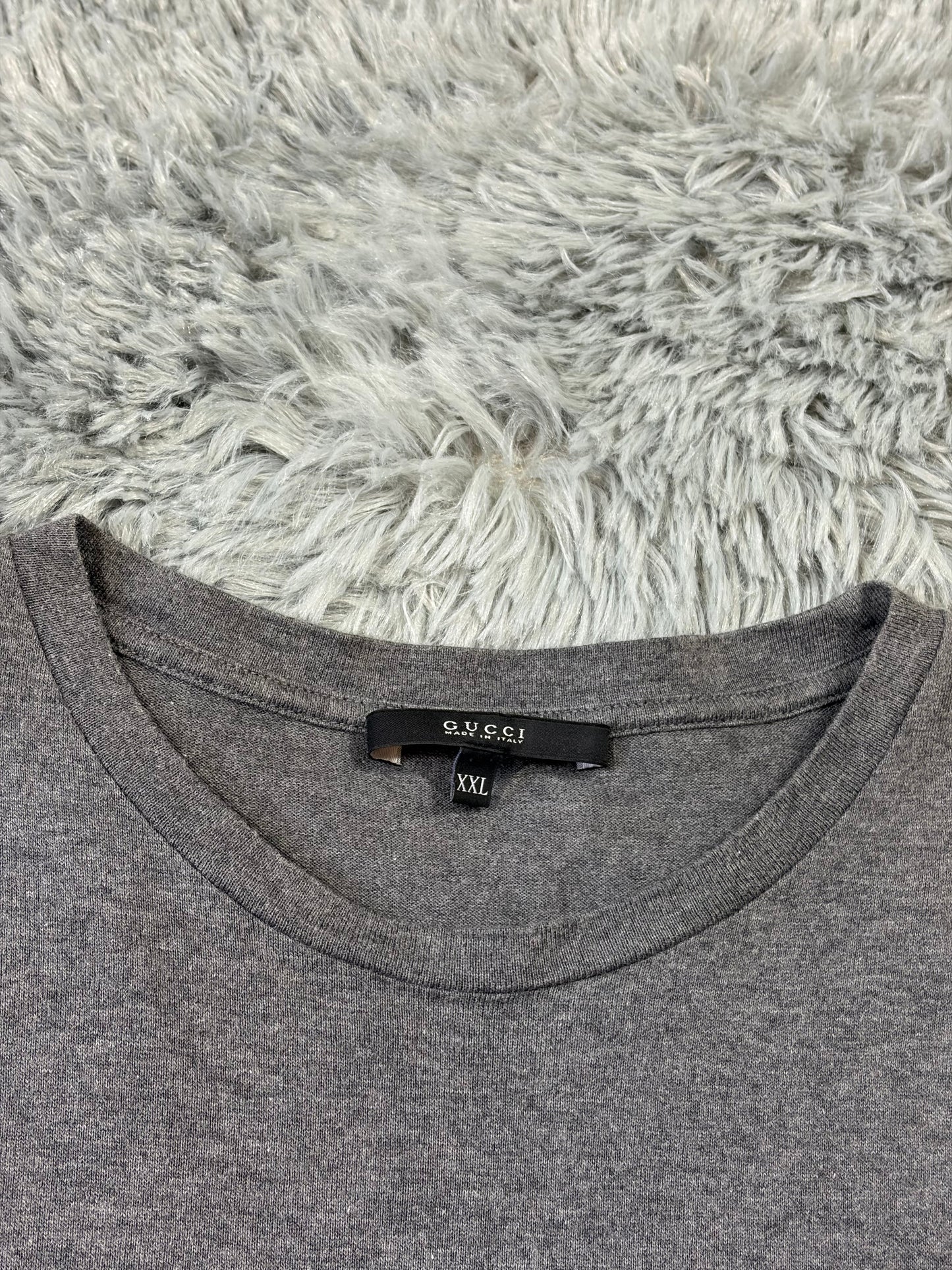 Gucci 2010s Web Stripe Grey T-shirt - L | O/S, Grey