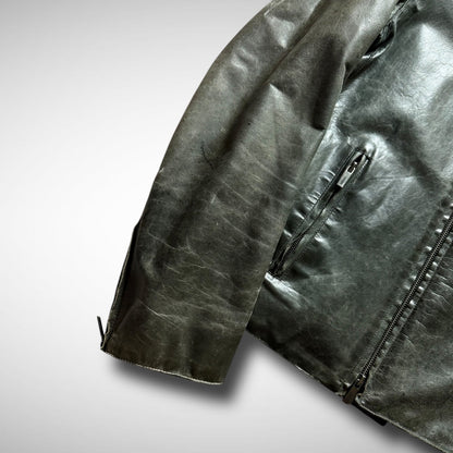 Kenzo Asymmetrical Zip Leather Jacket (1999-2003)