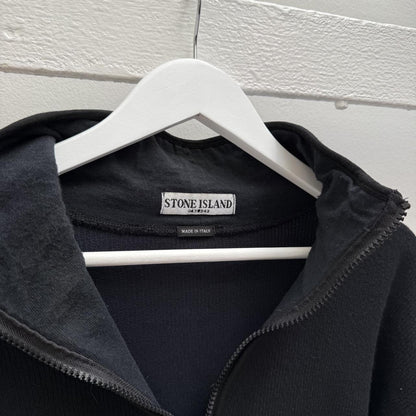 Mid 2000’s Stone Island Full Zip Knit Jumper (L) | Large, Black