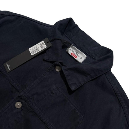 Stone Island Supreme Navy Bull Denim Jacket | Large, Navy