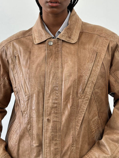 Vintage 1990’s Leather Bomber Jacket - L