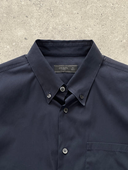 Prada 2000s Cotton Logo Shirt - M