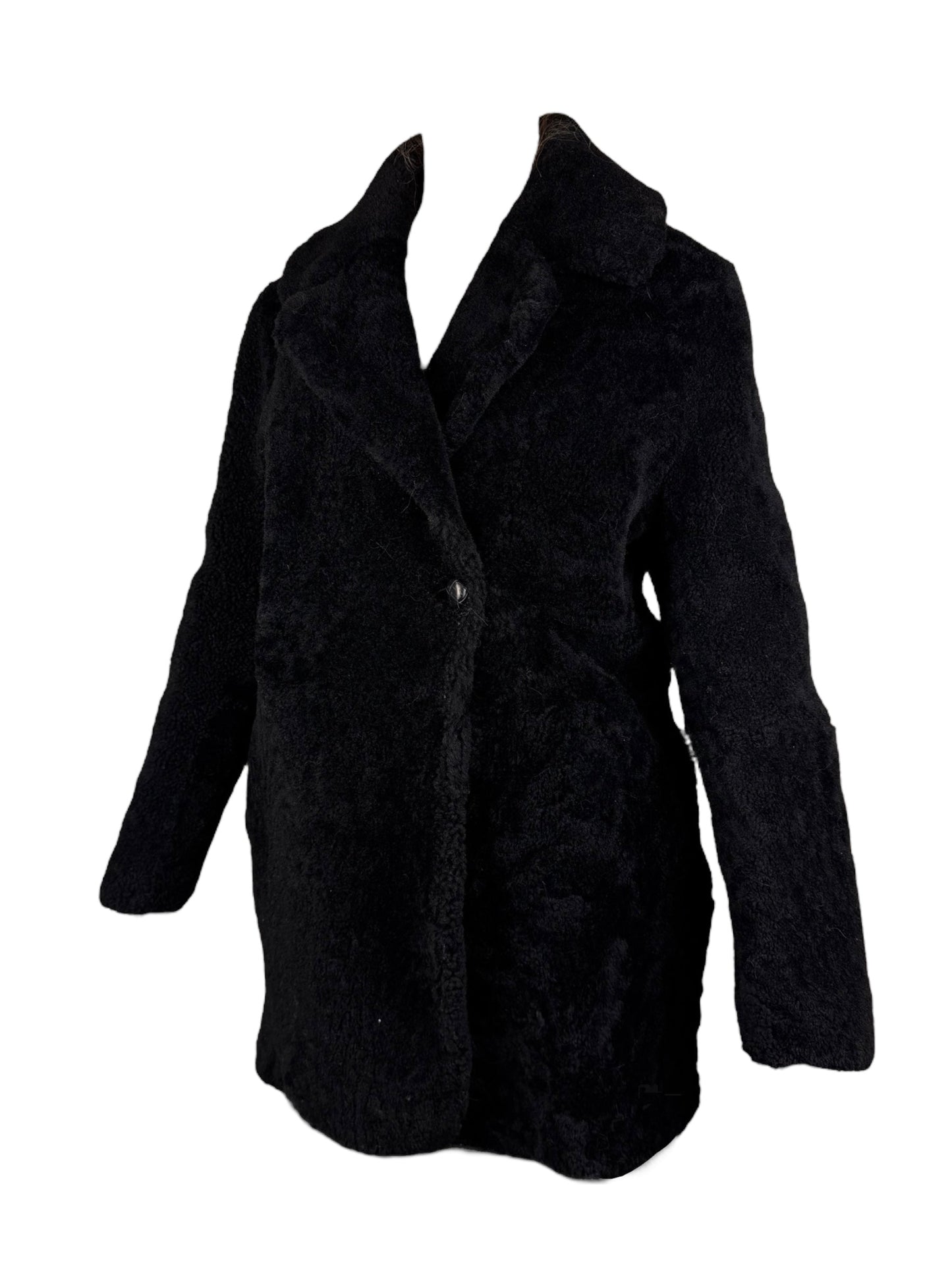 Alexander McQueen F/W 2012 Menswear shearling coat | Black, Black