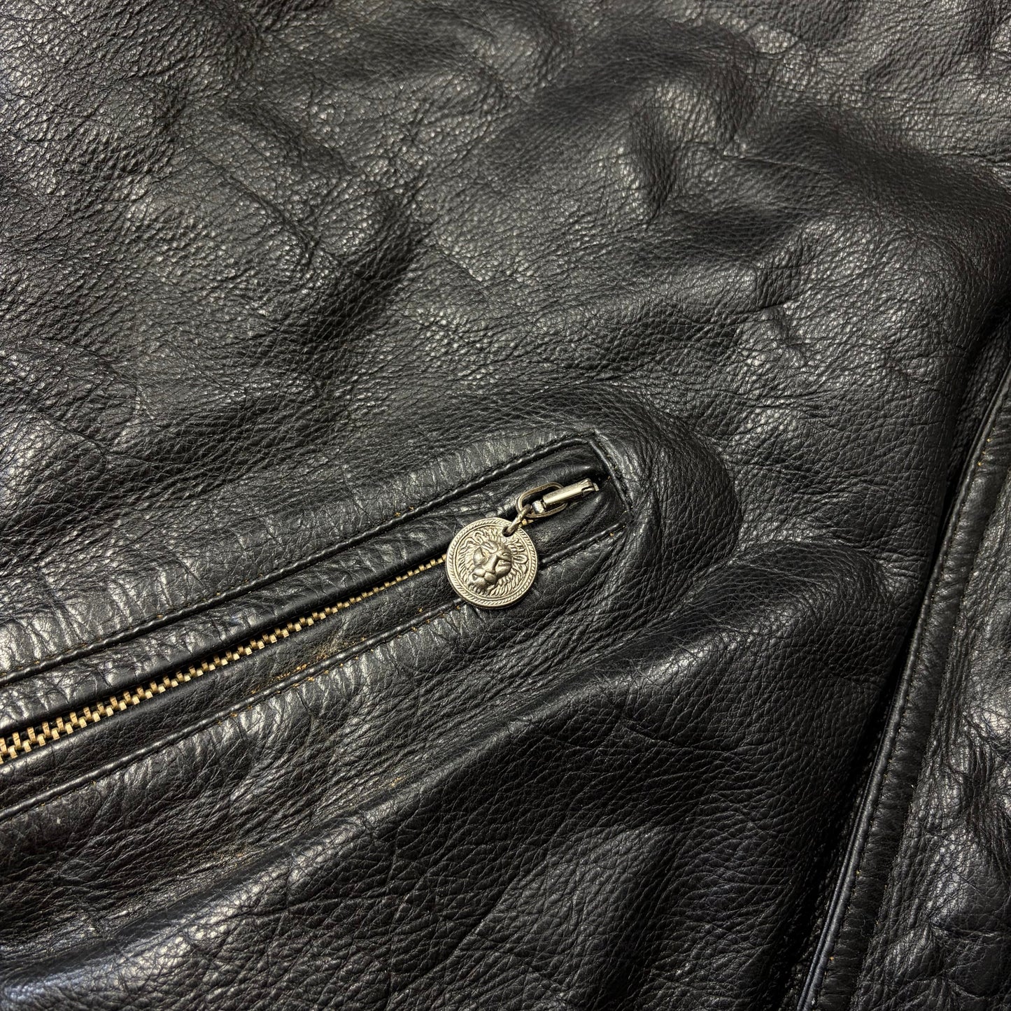 Gianni Versace 90’s Versus Leather Sherpa Flight Jacket - M/L | Default Title, Black