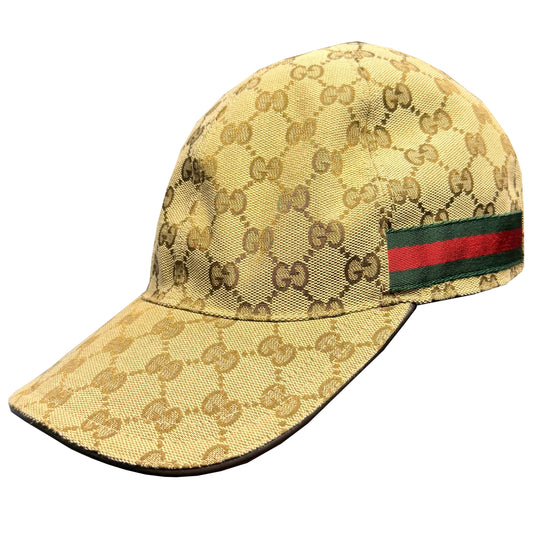 Gucci Monogram Cap In Tan (L) | O/S, Tan