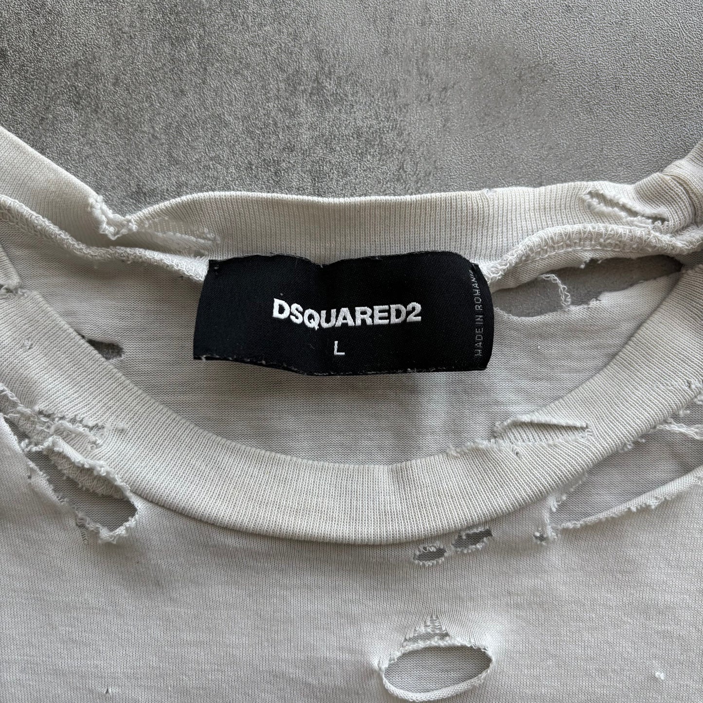 DSQUARED2 DISTRESSED T-SHIRT | O/S, Red