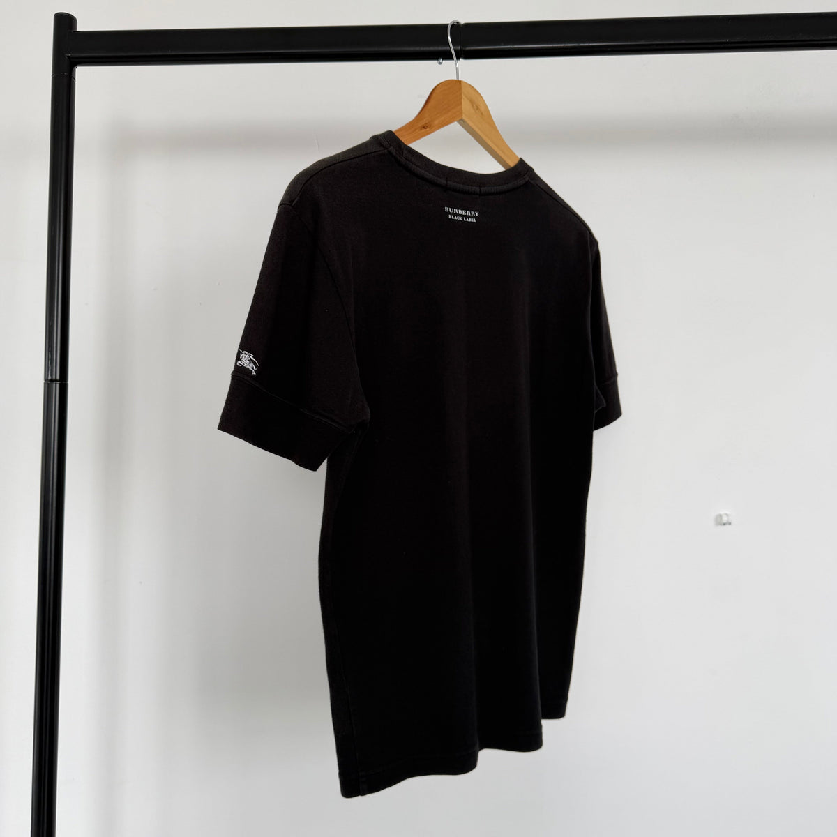 2000s burberry black label ministry of sound graphic tee | O/S, Black