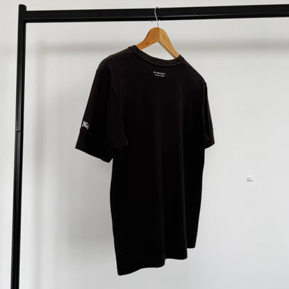 2000s burberry black label ministry of sound graphic tee | O/S, Black