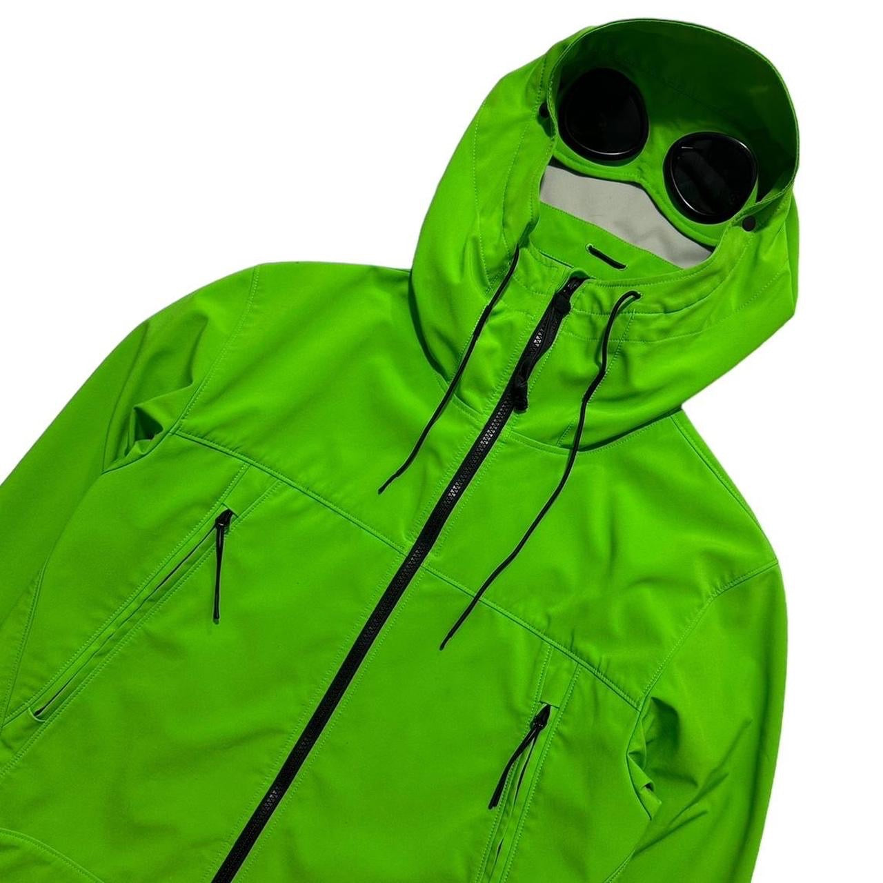 Cp Company Green Soft Shell Goggle Jacket