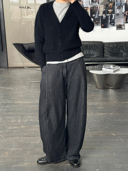 Italian Vintage 1990s Angora Fuzzy Cardigan - S/M