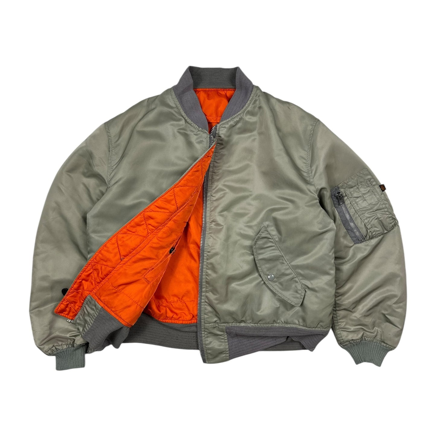 Vintage Alpha Industries Silver MA-1 Flight Jacket