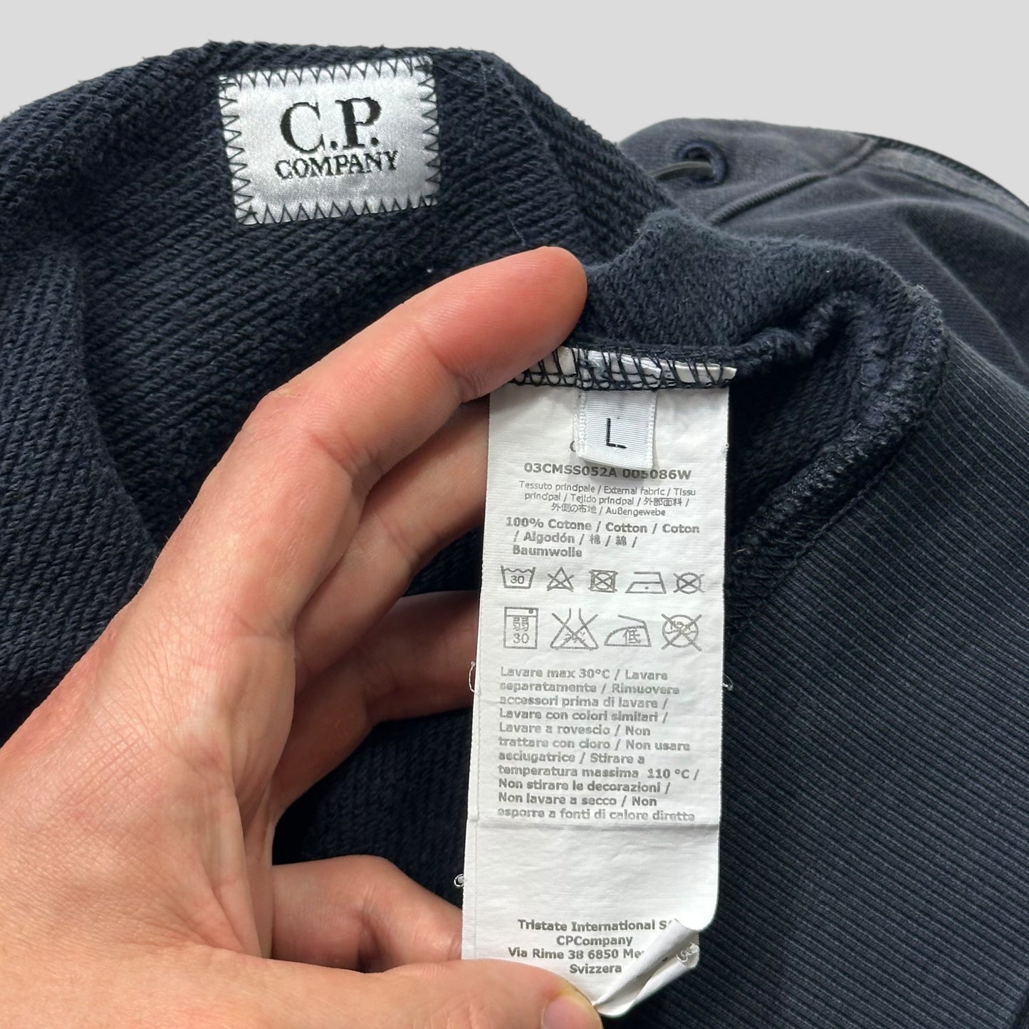 CP Company Navy Goggle Hoodie - M/L