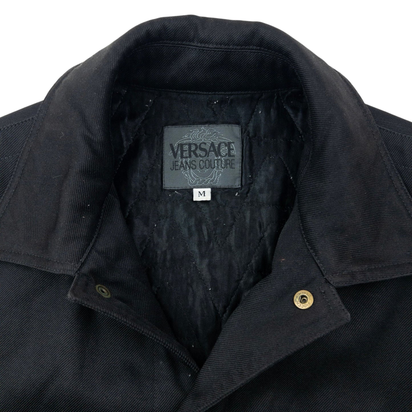 Vintage 2000s Versace Jeans Couture Padded Jacket Size S | Small, Black