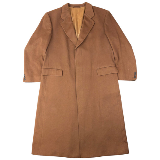 Vintage 90s Burberry Cashmere Longline Jacket Size XL | XL, Brown