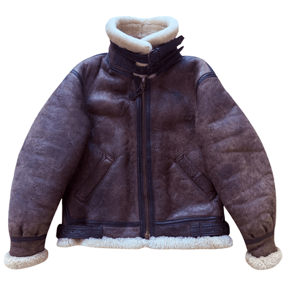 Avirex B-3 Sheepskin Aviator Flight Jacket - M | Medium, Brown