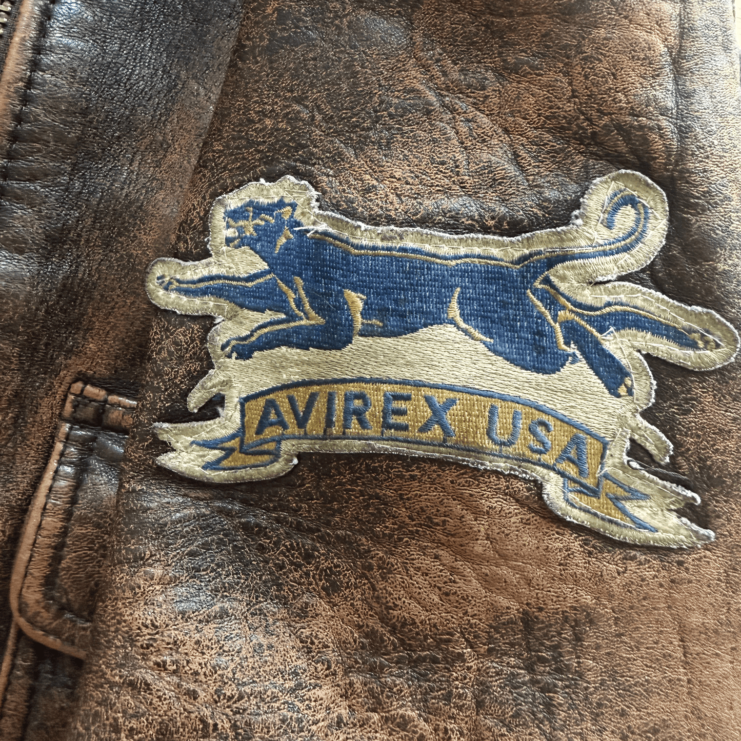 Avirex 1991 'Blue Angels' G-1 Leather Flight Jacket - S / M | S / M, Multicoloured