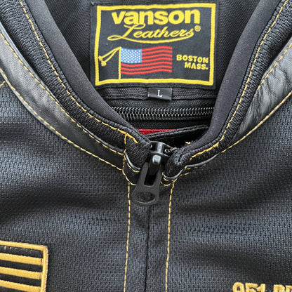 Vanson Leathers Motorcycle Mesh Racer Jacket - M