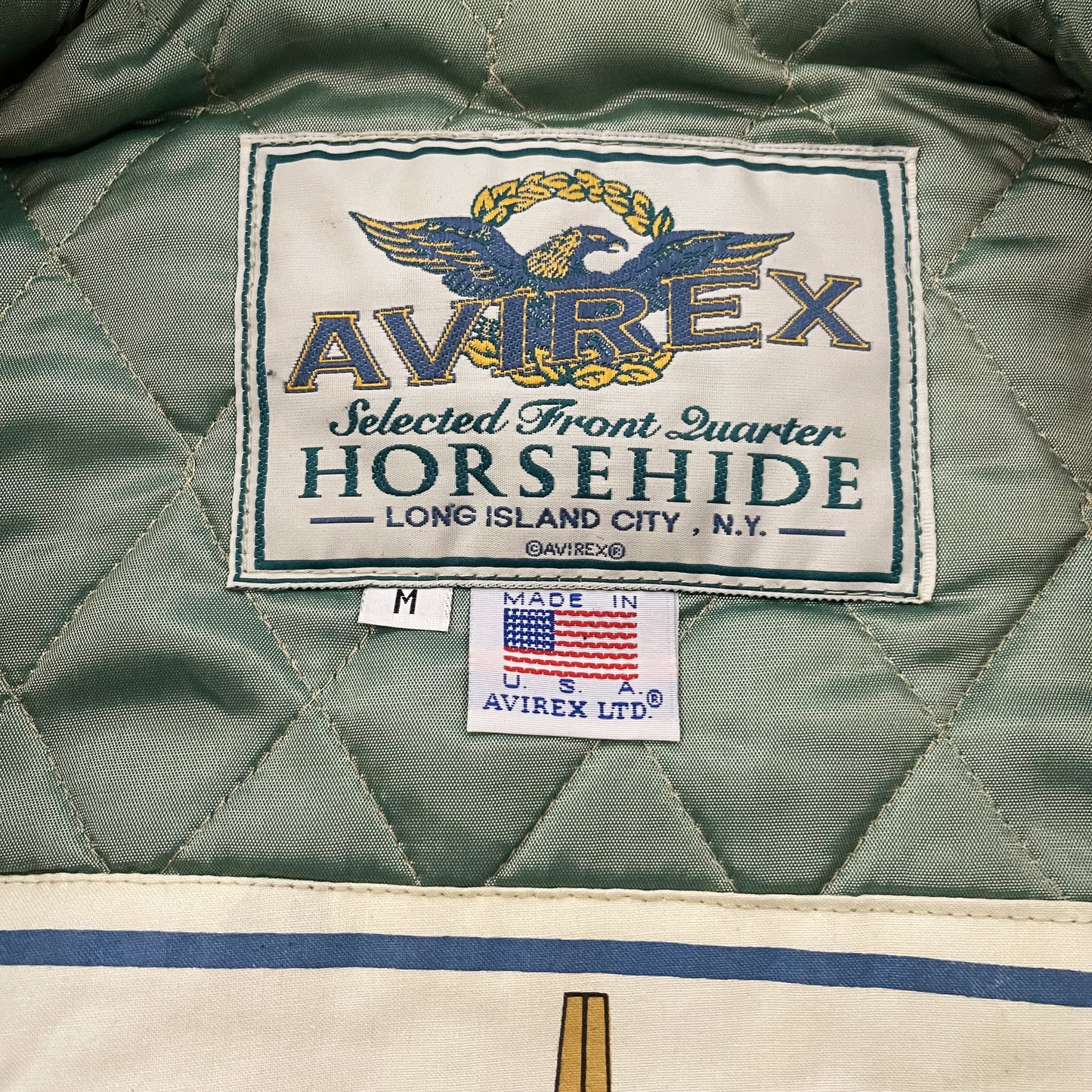 Avirex Hockey League Leather Varsity Jacket - M