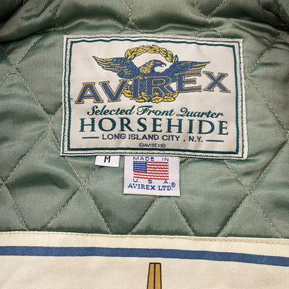 Avirex Hockey League Leather Varsity Jacket - M