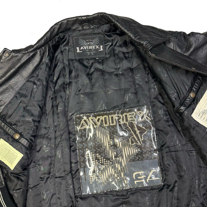 Avirex Scorpio Dojo Leather Jacket In Black ( XXL )