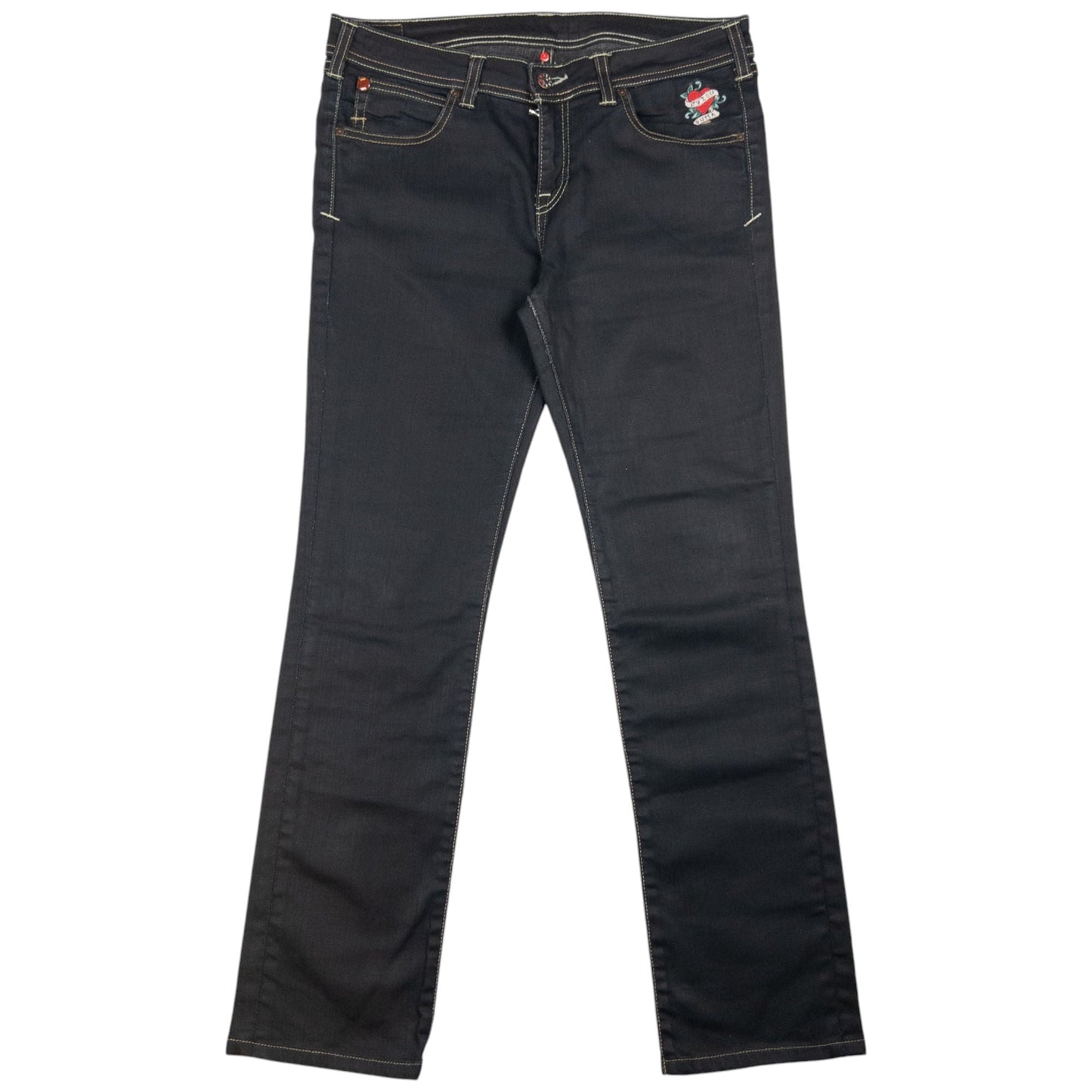 Vintage Puma X Evisu Double Gull Japanese Denim Jeans Size W35