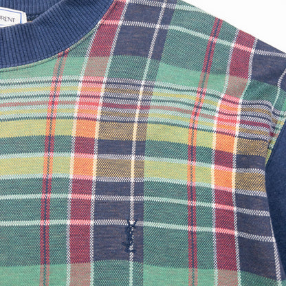 Vintage 80s YSL Yves Saint Laurent Checkered Jumper Size S | Small, Red