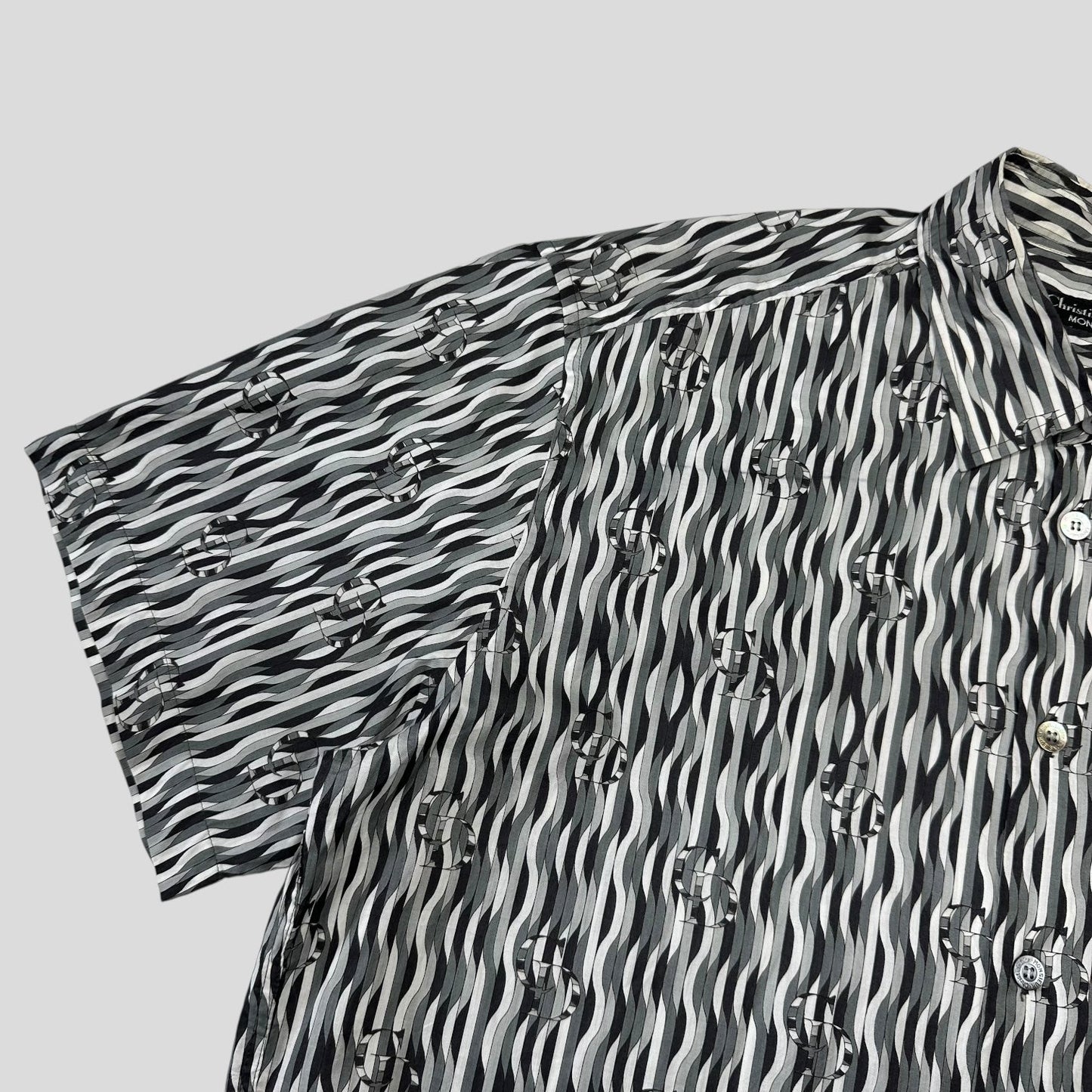 Christian Dior Monsieur 90’s Optical Illusion Spellout Logo Shirt - L/XL | Default Title, Multicoloured